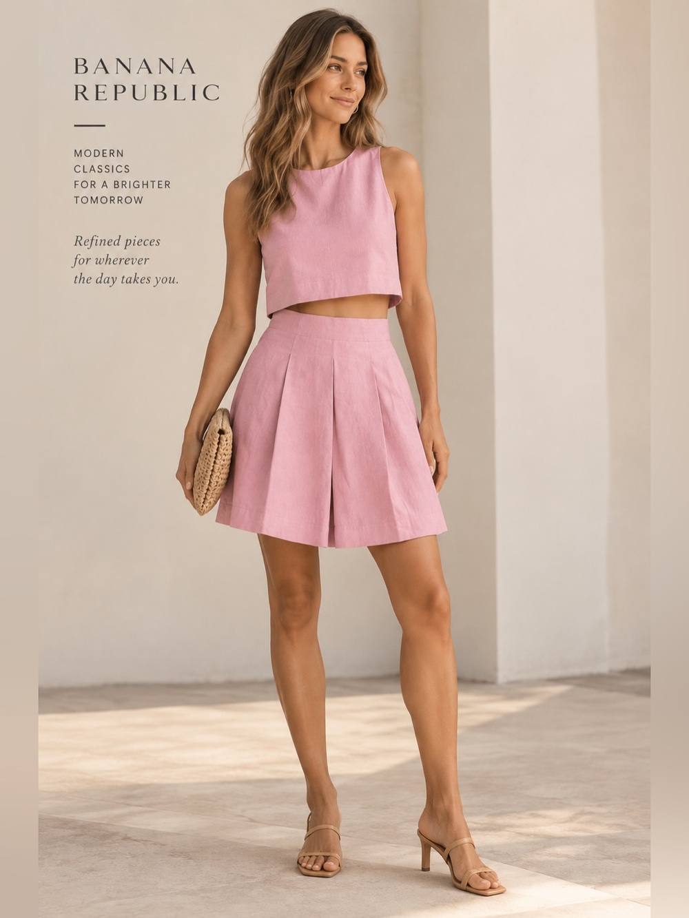 Banana Republic Linen blend Skort Set
